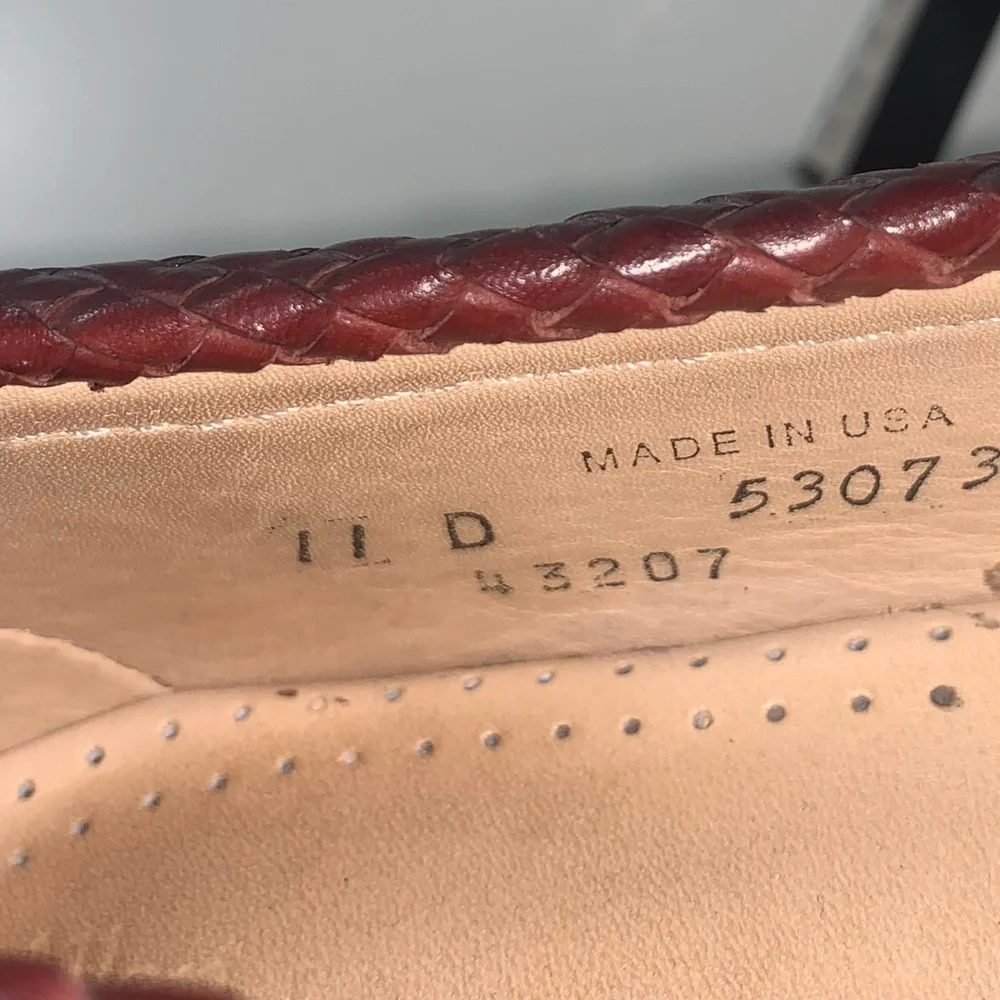 Allen Edmonds Burgundy Red Brown Leather Loafers Mens Size 11 Shoes Made In USA - Picture 8 of 8